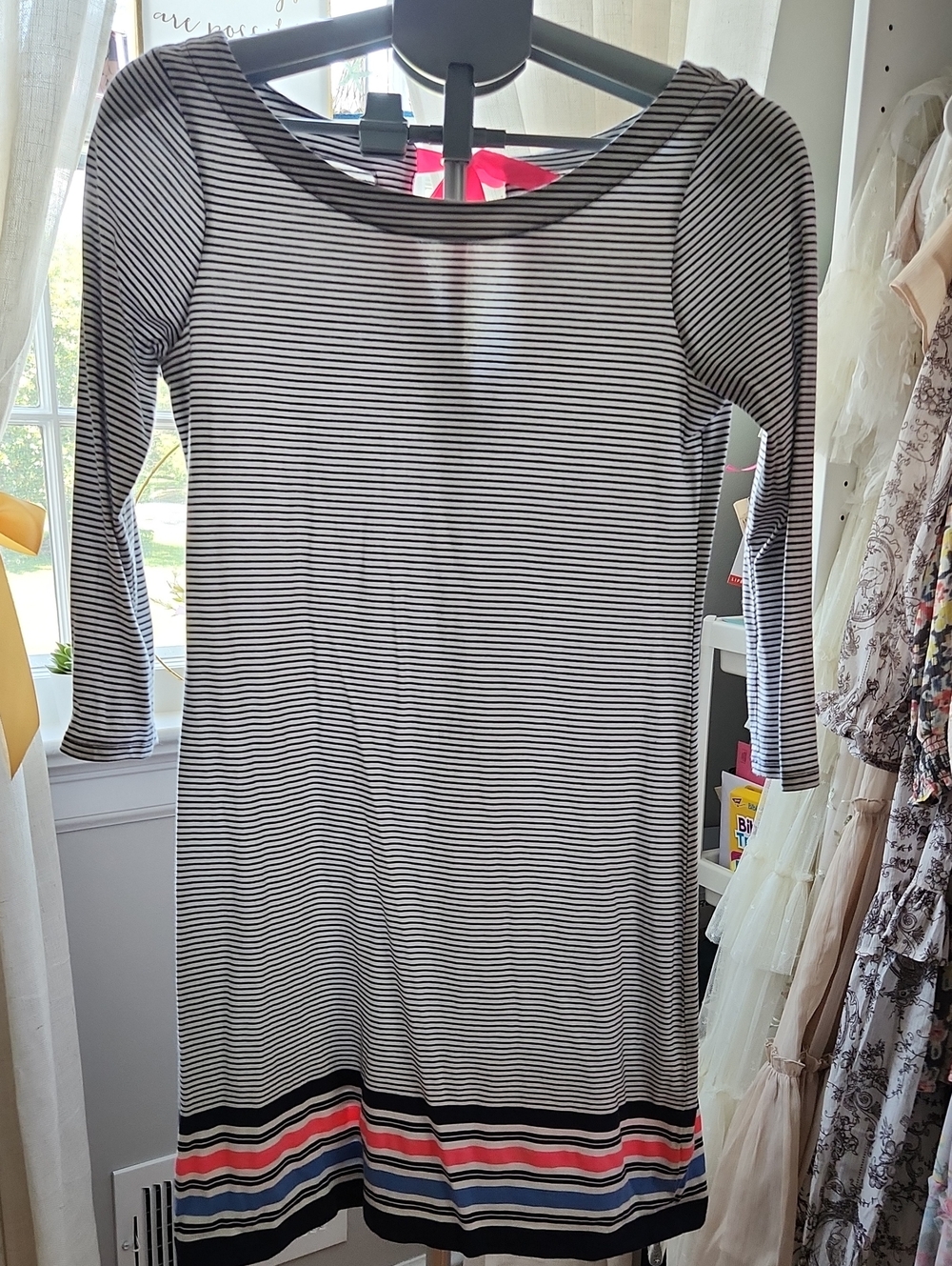 Lilly Pulitzer Striped Knit Shift Dress with Colorblock Hem